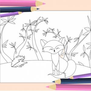 Книжка-раскраска для детей в векторе