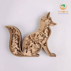 Многослойная 3D раскраска из дерева ТАРОСА Лиса