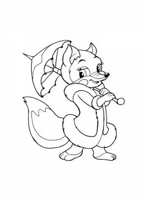 Раскраска Лиса