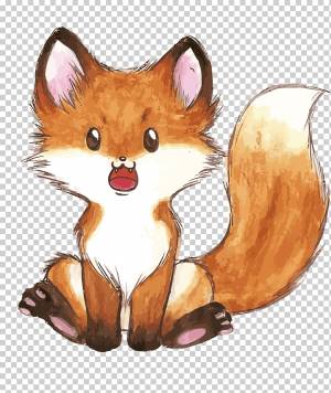 Рисунок лисы Акварельная живопись, лиса, млекопитающее, животные, карнавал png