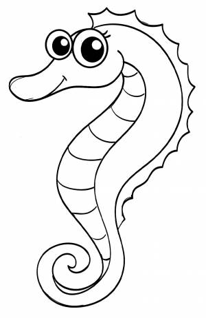 Раскраска Глазастый морской конек
