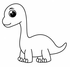 Раскраска Трогательный диплодок