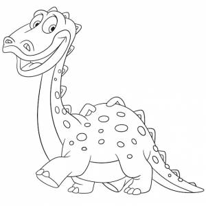 Счастливый динозавр-диплодок