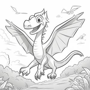 Раскраска для детей фэнтезийные динозавры