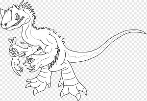 Штриховые рисунки Indominus rex Velociraptor Drawing, парк юрского периода, монохромный, живая природа, карикатура png