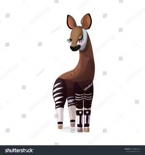 Vector Cartoon Animal Clipart Okapi