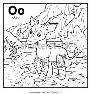 Coloring Book Children Colorless Alphabet Letter