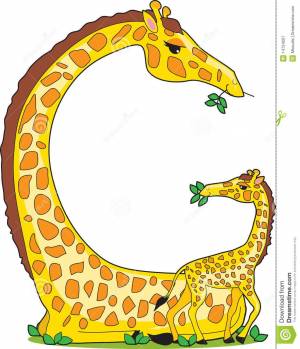 Giraffe Alphabet Art
