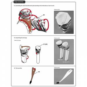 Africa Okapi оригами искусство мини 3D сложенная Бумажная модель бумажные животные фигурки DIY дети взрослые ручная работа игрушки QD-288