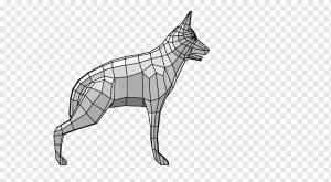 Фан арт Рисование Собака, низкополигональная, комиксы, млекопитающее, животные png