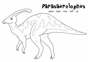 Раскраски Раскраска Паразауролоф динозавр на праздники