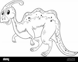 Раскраски Динозавр паразауролоф