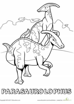 Паразауролоф раскраска