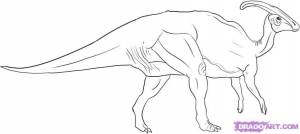 Раскраски паразауролоф динозавр
