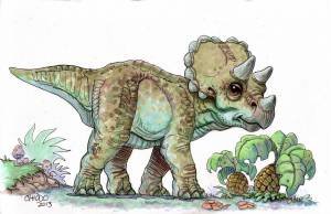 Трицератопс рисунок для детей