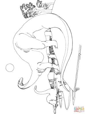 Раскраска Апатозавр бронтозавр