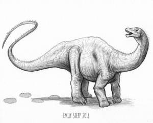 Бронтозавр рисунок