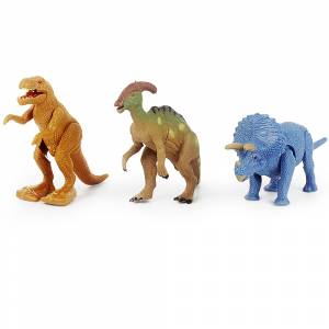 Набор динозавров Mioshi Active Тираннозавр, паразауролоф и трицератопс, 3 штуки