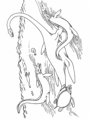 Раскраски Плезиозавр