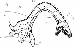 Эласмозавр раскраска