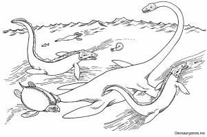 Эласмозавр раскраска