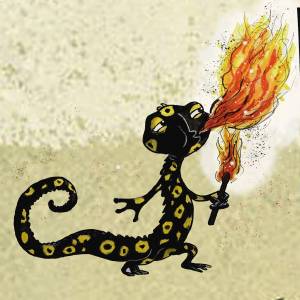 Домашнее животное саламандра