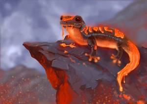 Огненная саламандра фэнтези