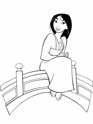 Раскраска Мулан   в формате