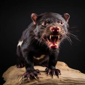 Тасманийский дьявол на белом фоне высокого качества