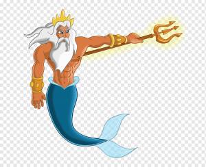 Король Тритон Ариэль Рисование Русалки, Король Тритон, png