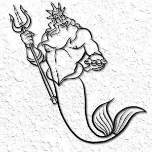 Файл STL Дисней маленькая русалочка король тритон русалочка пиксар настенный декор ・Модель для загрузки и печати в формате 3D・Cults