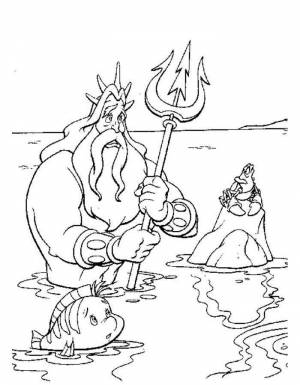 Раскраска Русалочка Ариэль