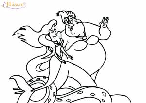 Раскраска Русалочка