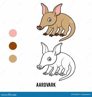 Книжка-раскраска, трубкозуб Иллюстрация вектора