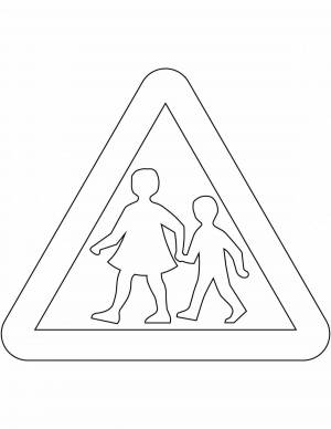 Раскраски Дорожные знаки для детей дошкольного возраста по пдд