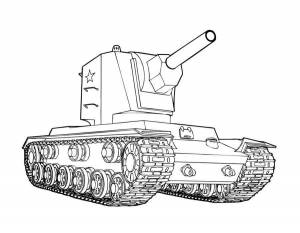 Раскраска танка кв 2