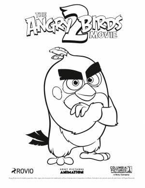 Раскраска Angry Birds 2 в кино Ред