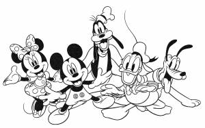 Раскраска Микки Маус и его друзья