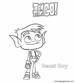 Раскраски Beast Boy Teen Titans