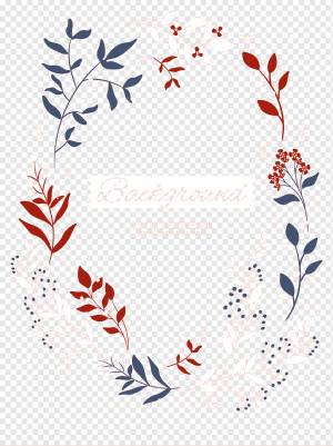 природа фон шаблон классический рисованный лист цветочный декор, png