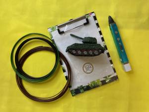 Трафарет ТАНК для 3D ручки