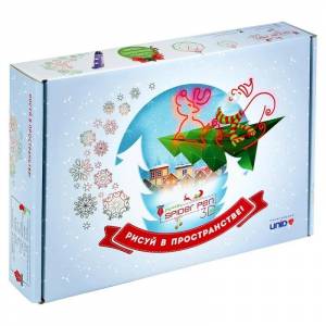 Новогодний набор 3D-ручка SPIDER PEN PLUS с пластиком и трафаретами