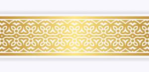 Шаблон оформления золотой орнамент границы