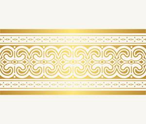 Шаблон оформления золотой орнамент границы
