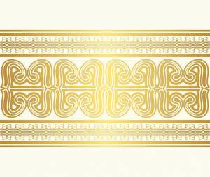 Шаблон оформления золотой орнамент границы