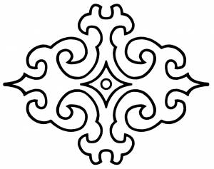 Казахские узоры и орнаменты трафареты