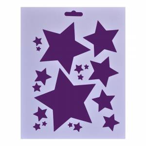 Трафарет пластиковый “Звезды 2”, 25,5х20,5см