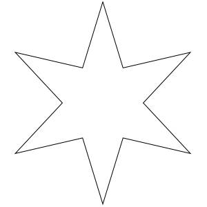 Звезда рисунок шаблон для вырезания