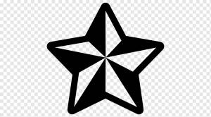 Трафарет Морская звезда Бумага, звезда, угол, треугольник, симметрия png