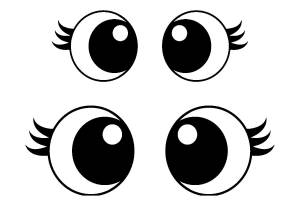 Трафареты Глаз для вырезания из бумаги